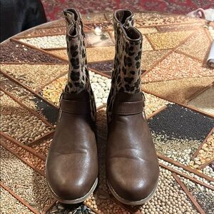 Mi.iM - Randy Brown Leopard Print Ankle Boots